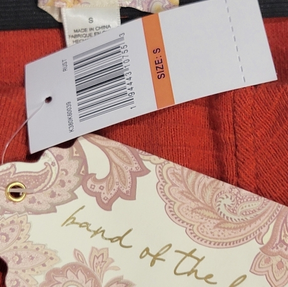 Band Of The Free BOG Collective RENEE Rust Ribbed Pencil Skirt Size Small - Picture 4 of 10